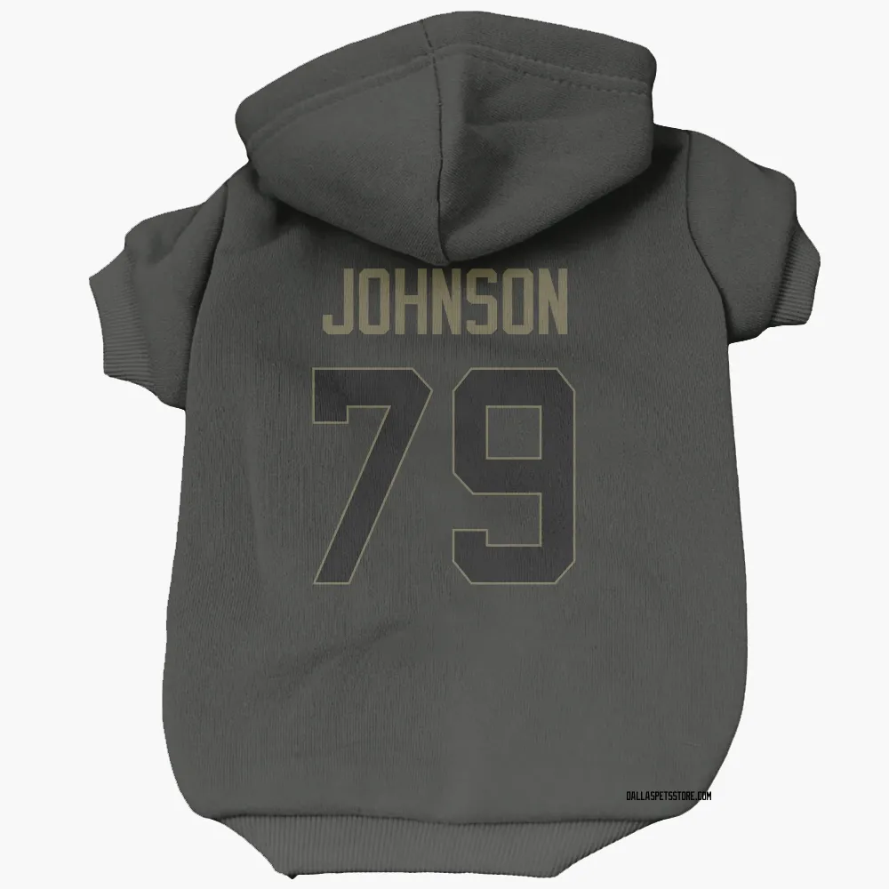 Dallas Cowboys Marcellus Johnson Black Service Pet Hoodie for Dog & Cat
