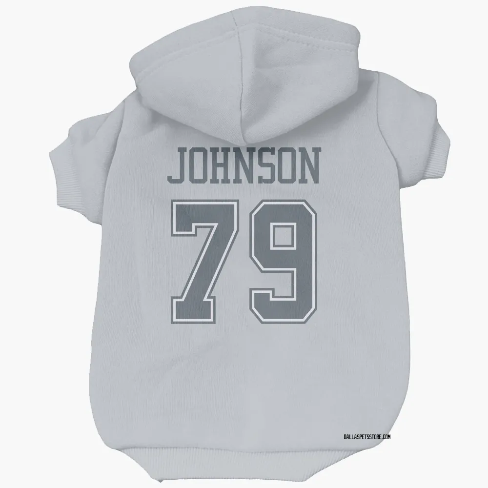Dallas Cowboys Marcellus Johnson Gray Pet Hoodie for Dog & Cat