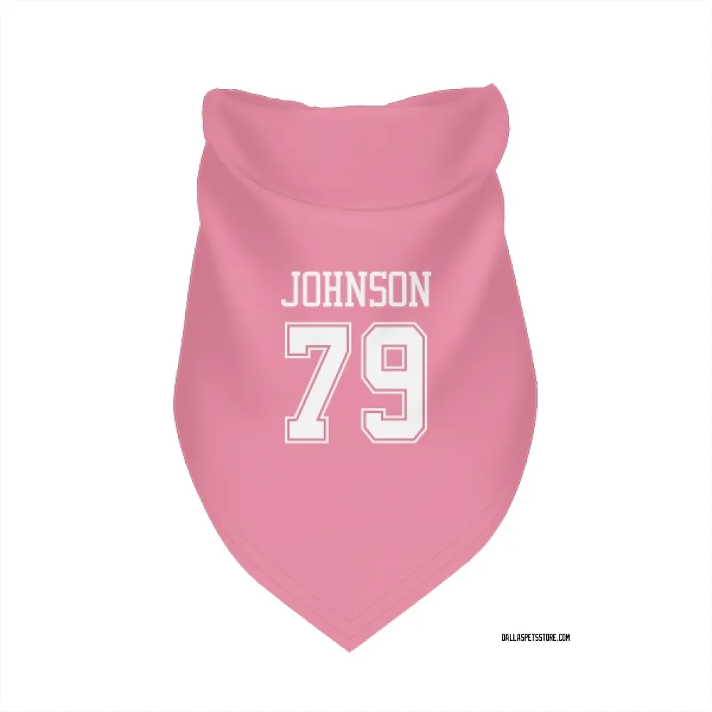 Dallas Cowboys Marcellus Johnson Pink Pet Bandana for Dog & Cat