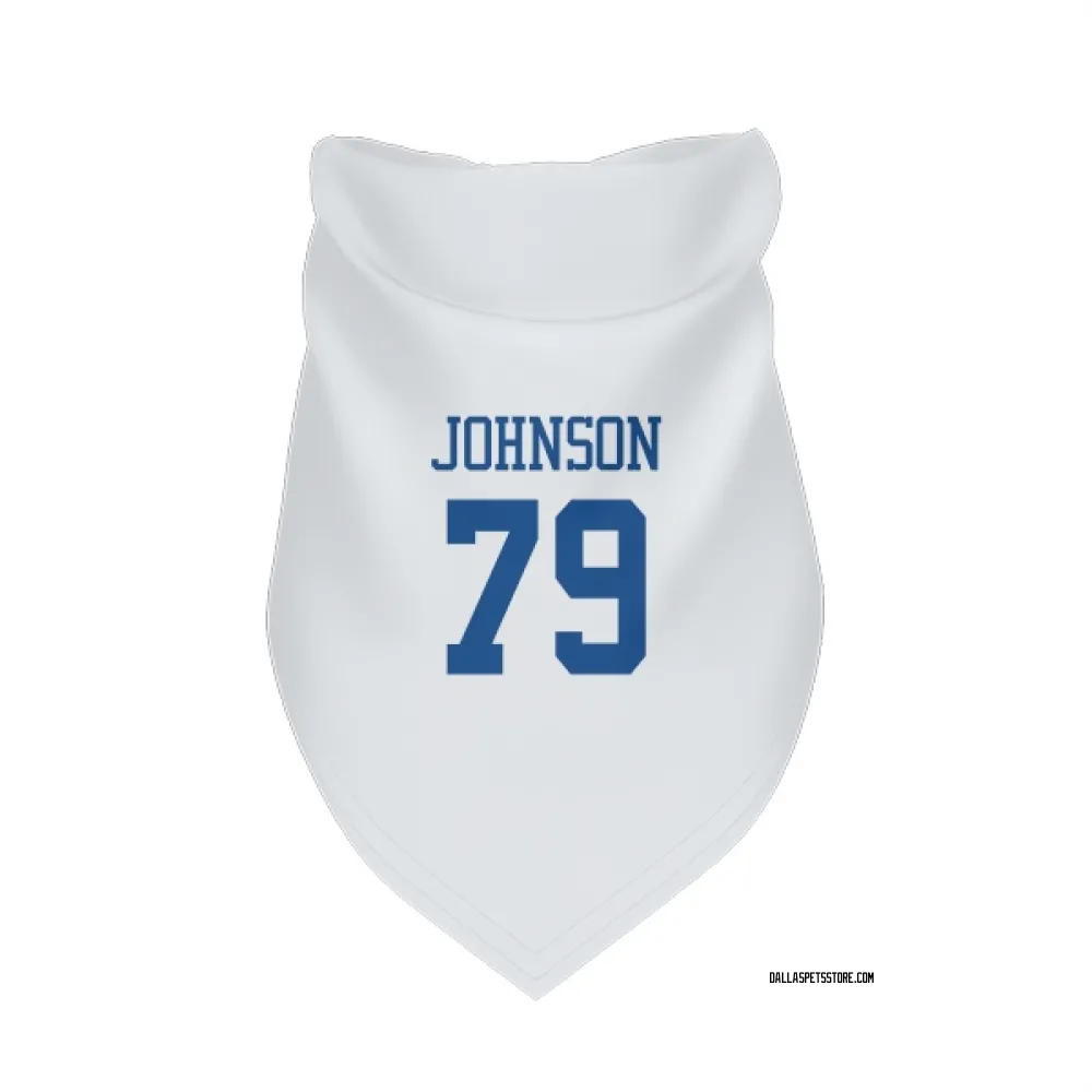 Dallas Cowboys Marcellus Johnson White Pet Bandana for Dog & Cat