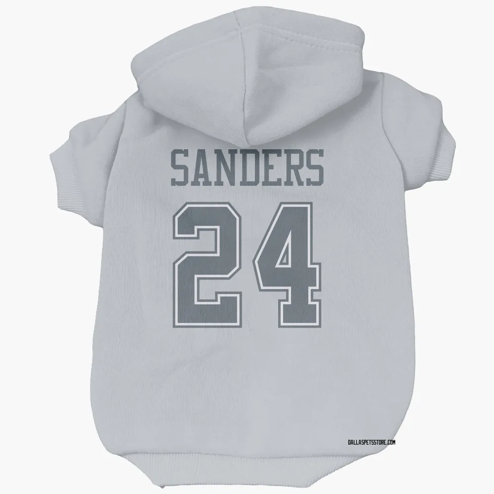 Dallas Cowboys Miles Sanders Gray Pet Hoodie for Dog & Cat
