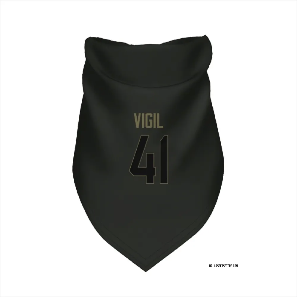 Dallas Cowboys Nick Vigil Black Service Pet Bandana for Dog & Cat