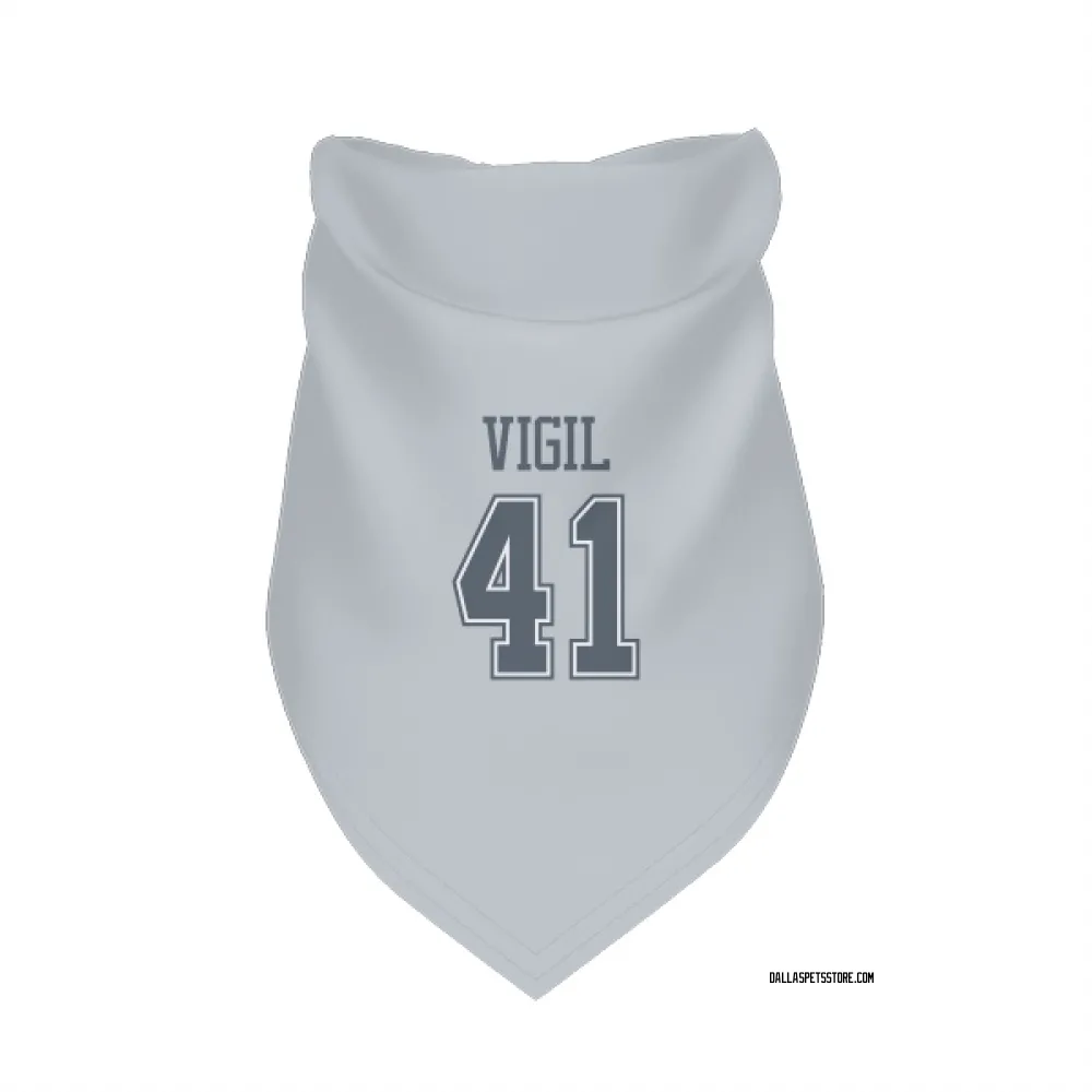 Dallas Cowboys Nick Vigil Gray Pet Bandana for Dog & Cat