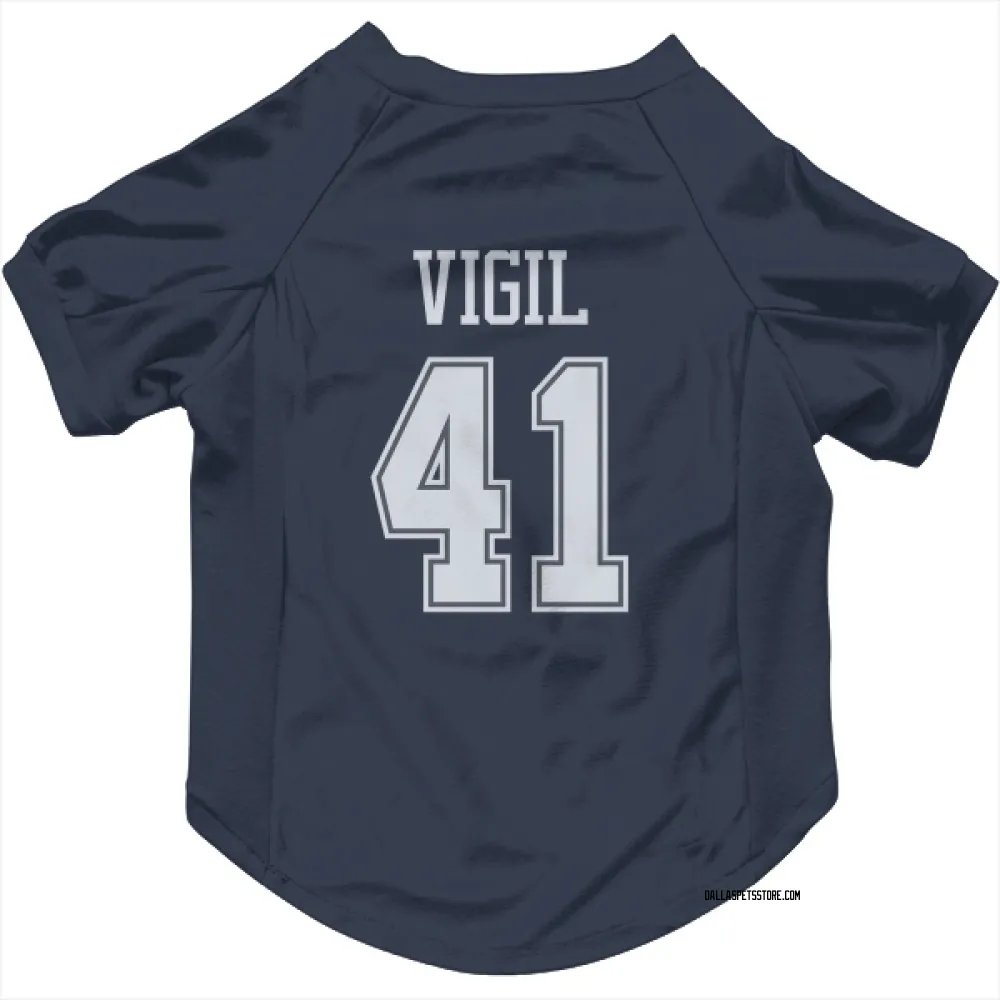 Dallas Cowboys Nick Vigil Navy Pet Jersey for Dog & Cat