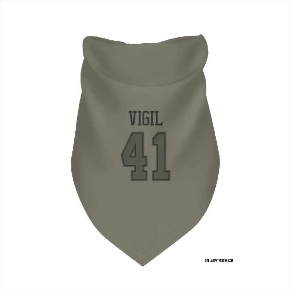 Dallas Cowboys Nick Vigil Olive Pet Bandana for Dog & Cat