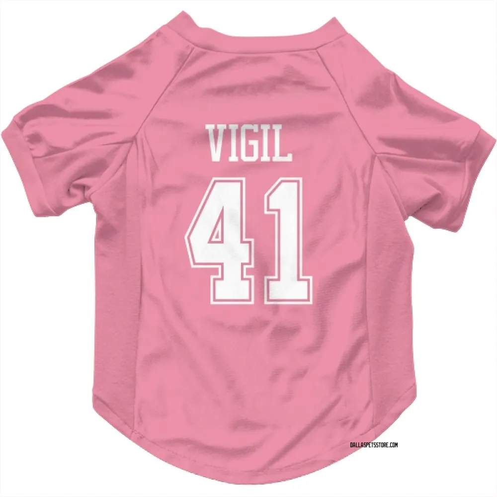 Dallas Cowboys Nick Vigil Pink Pet Jersey for Dog & Cat