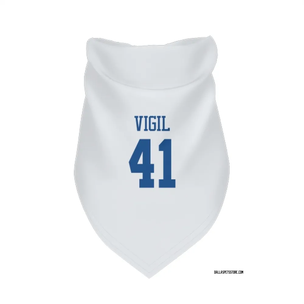 Dallas Cowboys Nick Vigil White Pet Bandana for Dog & Cat