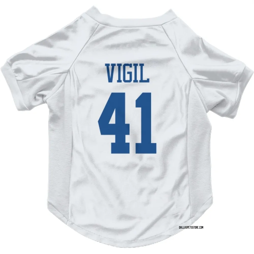 Dallas Cowboys Nick Vigil White Pet Jersey for Dog & Cat