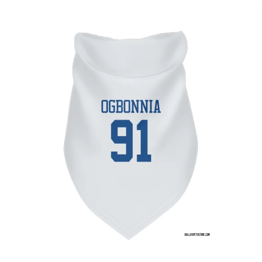 Dallas Cowboys Otito Ogbonnia White Pet Bandana for Dog & Cat