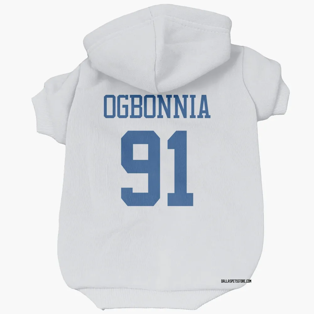 Dallas Cowboys Otito Ogbonnia White Pet Hoodie for Dog & Cat