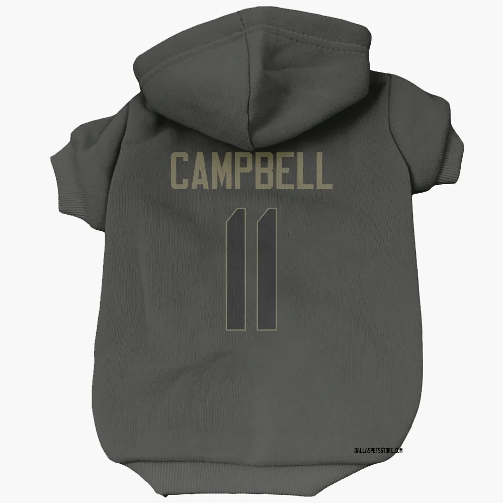 Dallas Cowboys Parris Campbell Black Service Pet Hoodie for Dog & Cat