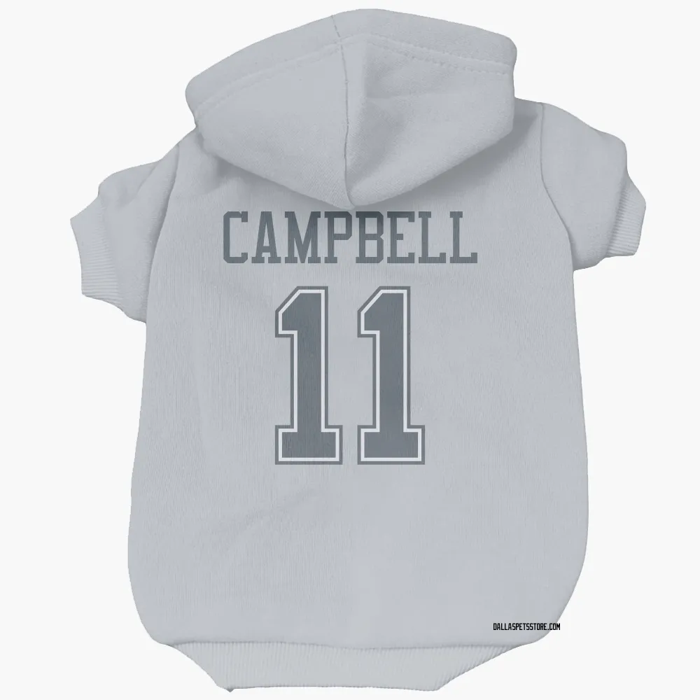 Dallas Cowboys Parris Campbell Gray Pet Hoodie for Dog & Cat