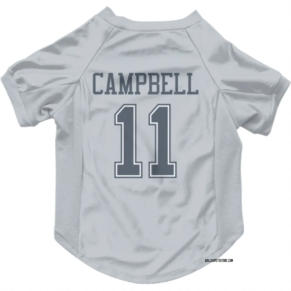 Dallas Cowboys Parris Campbell Gray Pet Jersey for Dog & Cat
