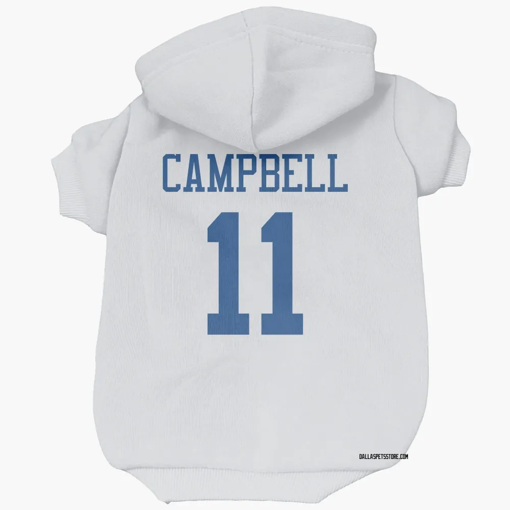 Dallas Cowboys Parris Campbell White Pet Hoodie for Dog & Cat