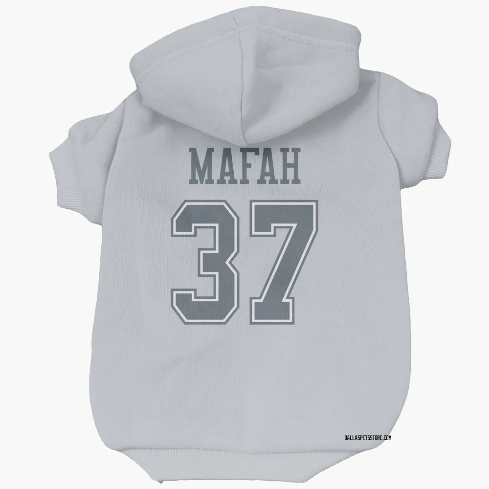 Dallas Cowboys Phil Mafah Gray Pet Hoodie for Dog & Cat