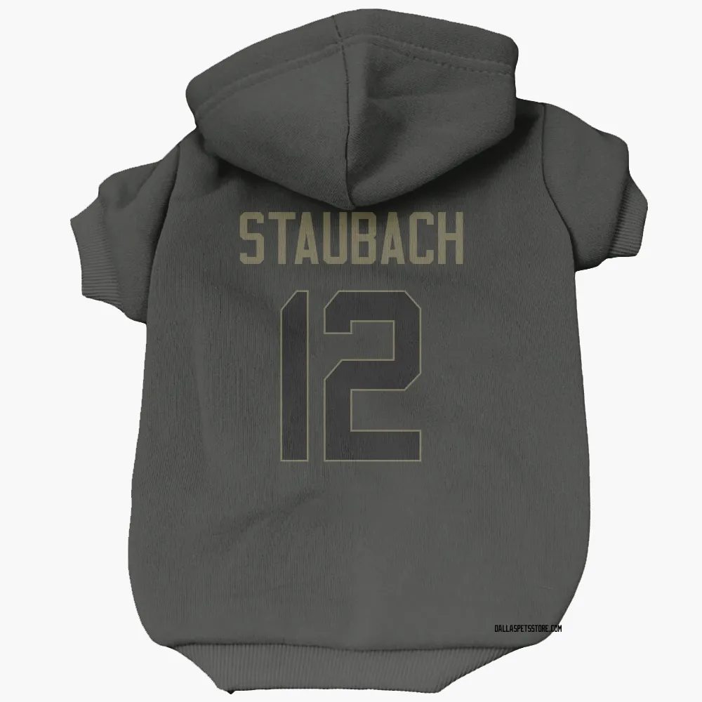 Dallas Cowboys Roger Staubach Black Service Pet Hoodie for Dog & Cat