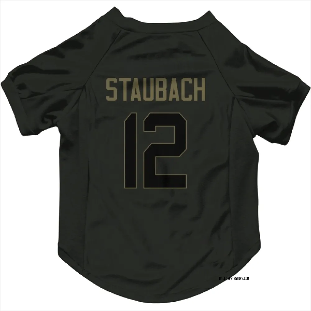 Dallas Cowboys Roger Staubach Black Service Pet Jersey for Dog & Cat