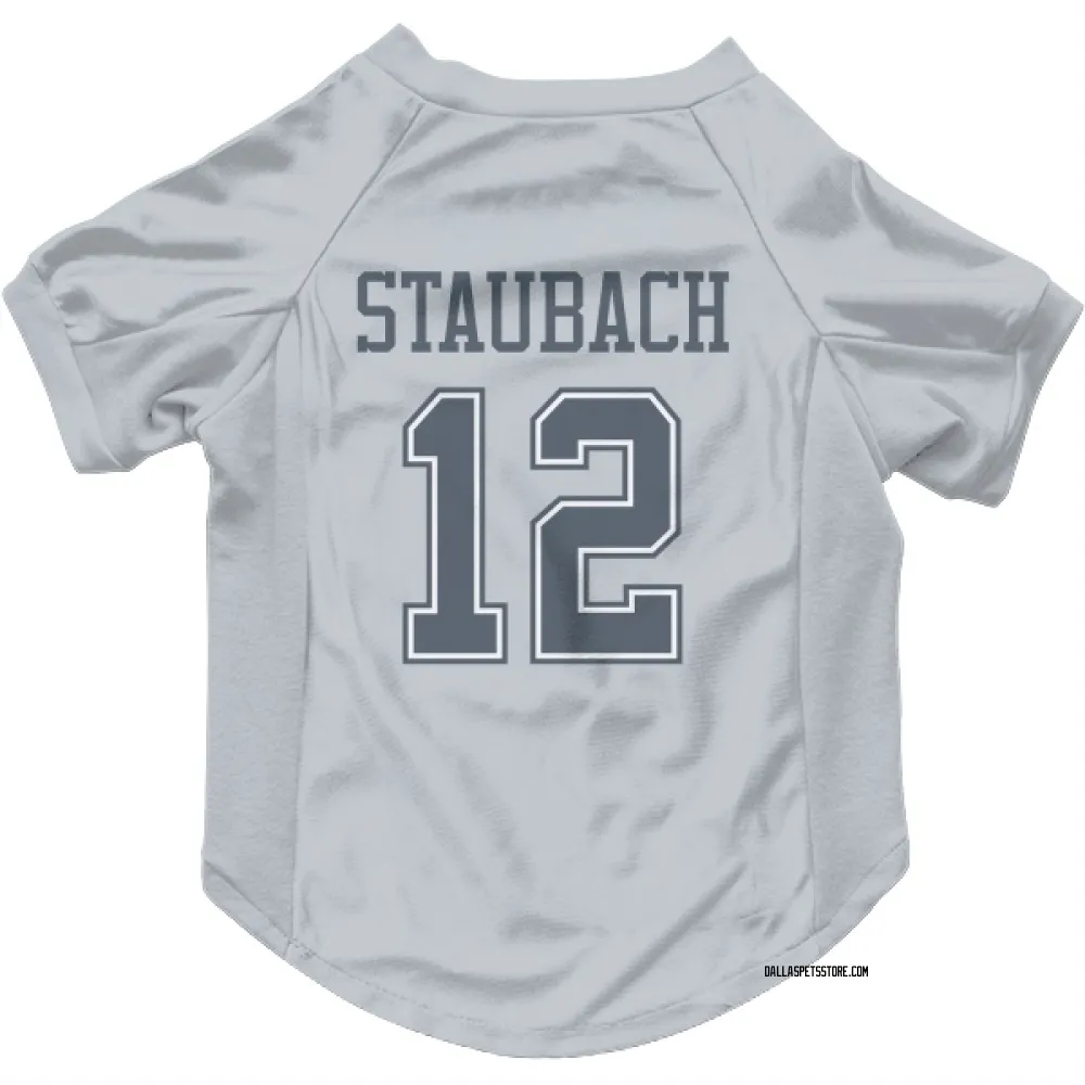 Dallas Cowboys Roger Staubach Gray Pet Jersey for Dog & Cat