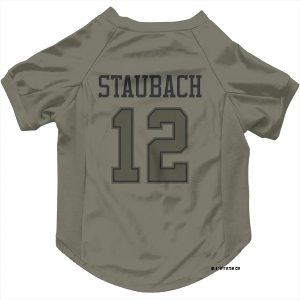 Dallas Cowboys Roger Staubach Olive Pet Jersey for Dog & Cat