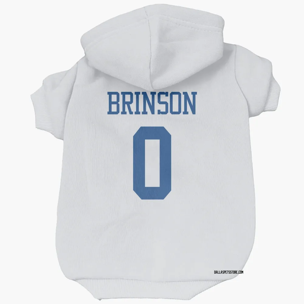 Dallas Cowboys Romello Brinson White Pet Hoodie for Dog & Cat