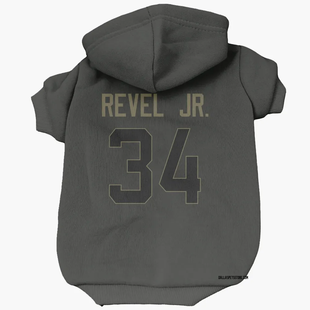 Dallas Cowboys Shavon Revel Jr. Black Service Pet Hoodie for Dog & Cat