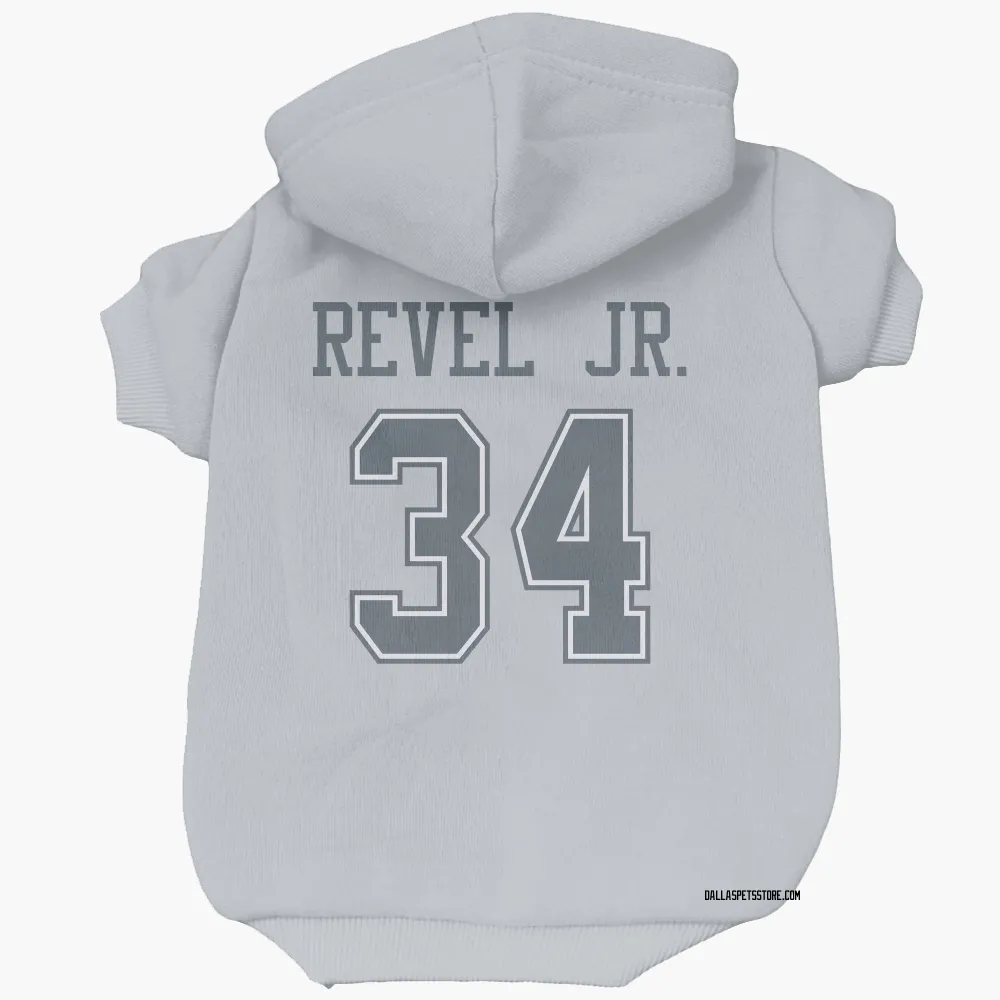 Dallas Cowboys Shavon Revel Jr. Gray Pet Hoodie for Dog & Cat