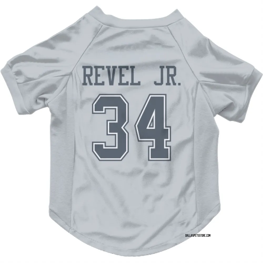Dallas Cowboys Shavon Revel Jr. Gray Pet Jersey for Dog & Cat