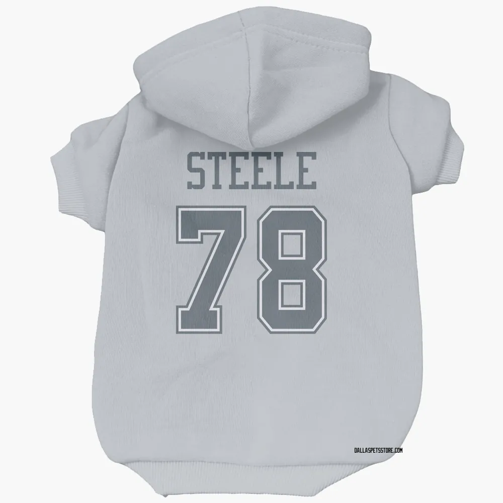 Dallas Cowboys Terence Steele Gray Pet Hoodie for Dog & Cat