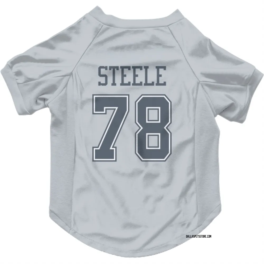 Dallas Cowboys Terence Steele Gray Pet Jersey for Dog & Cat