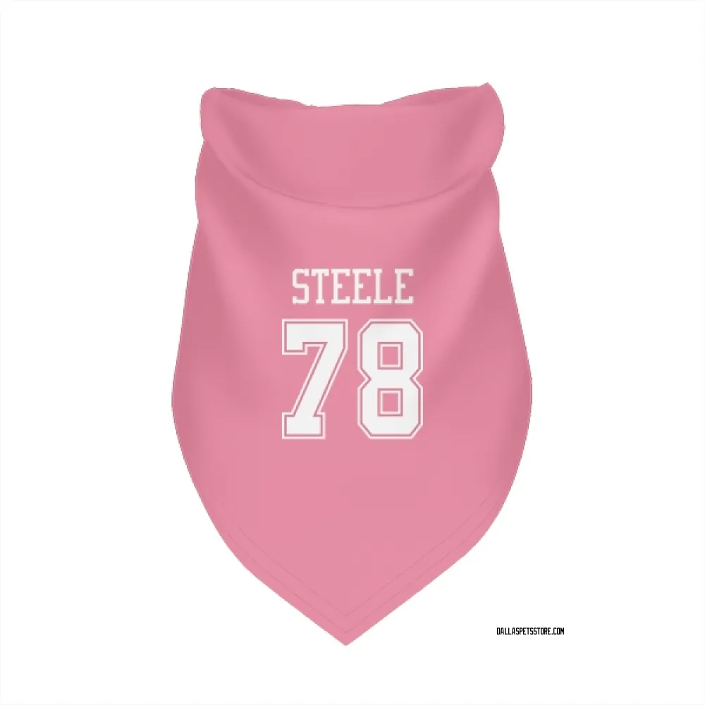 Dallas Cowboys Terence Steele Pink Pet Bandana for Dog & Cat