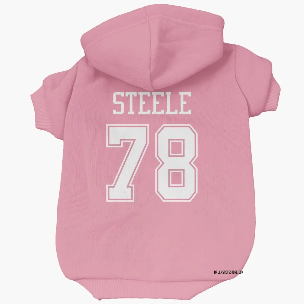 Dallas Cowboys Terence Steele Pink Pet Hoodie for Dog & Cat