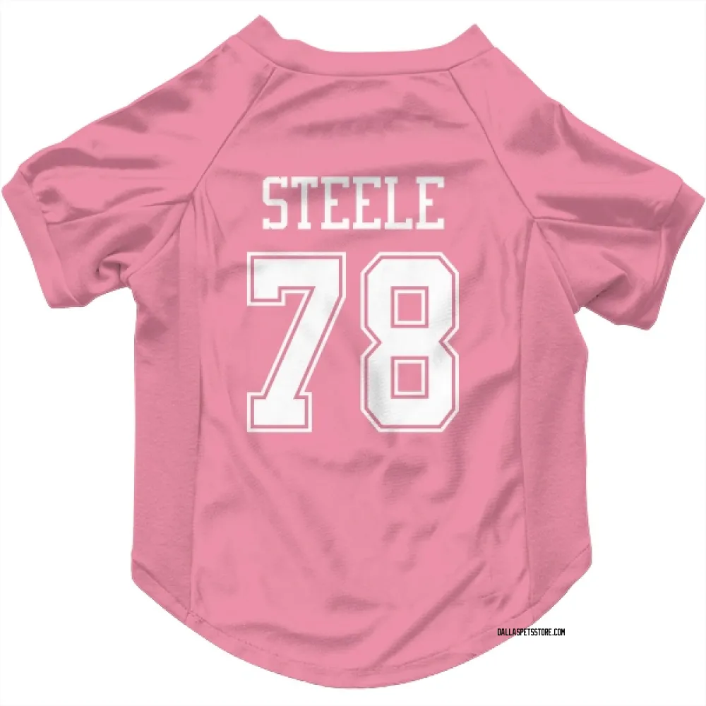 Dallas Cowboys Terence Steele Pink Pet Jersey for Dog & Cat