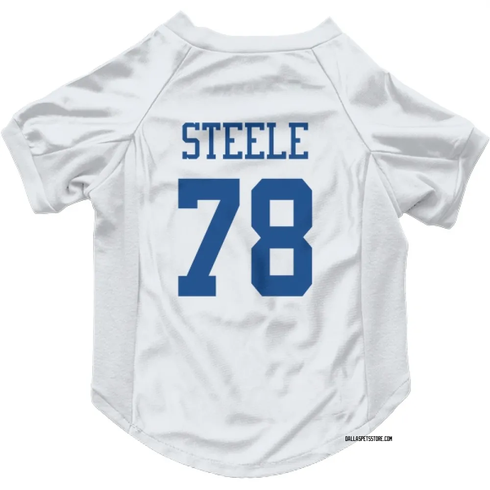 Dallas Cowboys Terence Steele White Pet Jersey for Dog & Cat