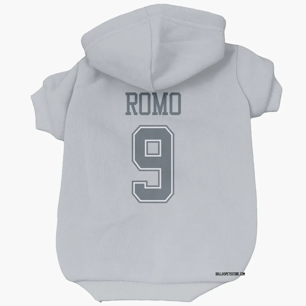 Dallas Cowboys Tony Romo Gray Pet Hoodie for Dog & Cat