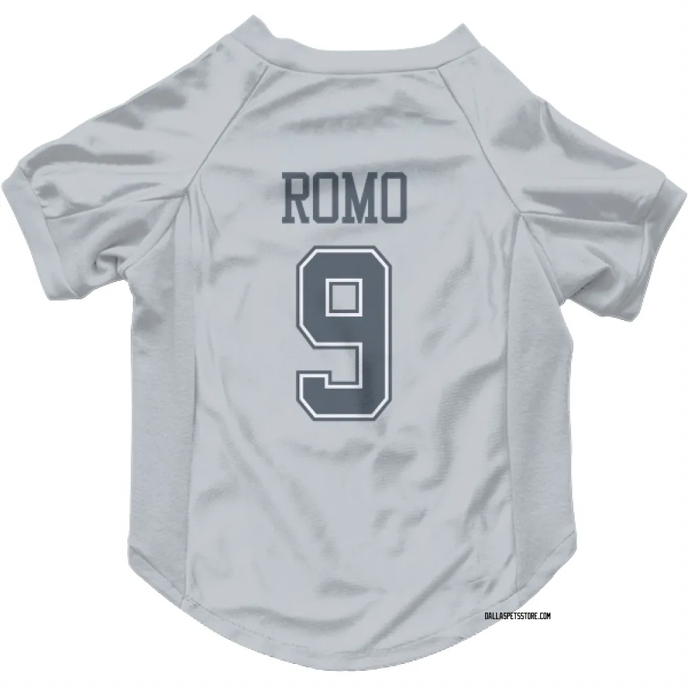Dallas Cowboys Tony Romo Gray Pet Jersey for Dog & Cat