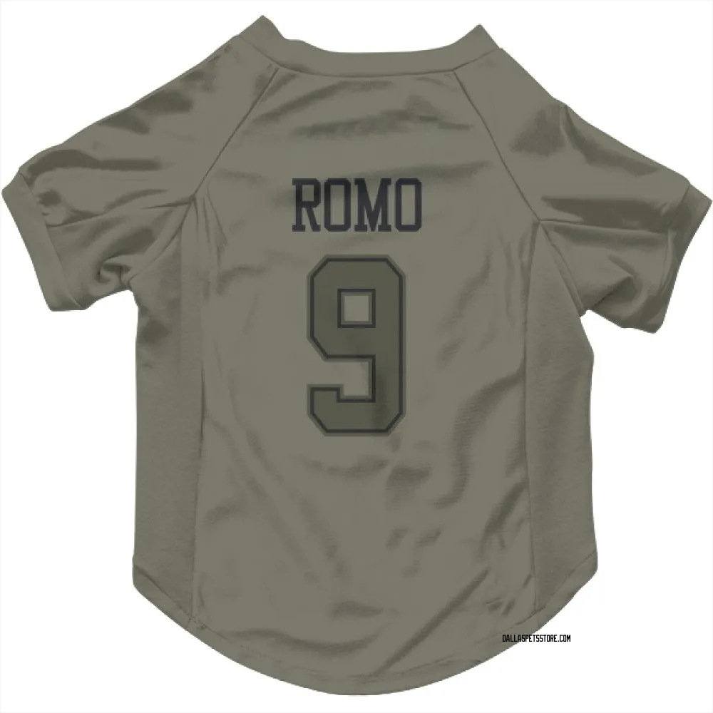 Dallas Cowboys Tony Romo Olive Pet Jersey for Dog & Cat