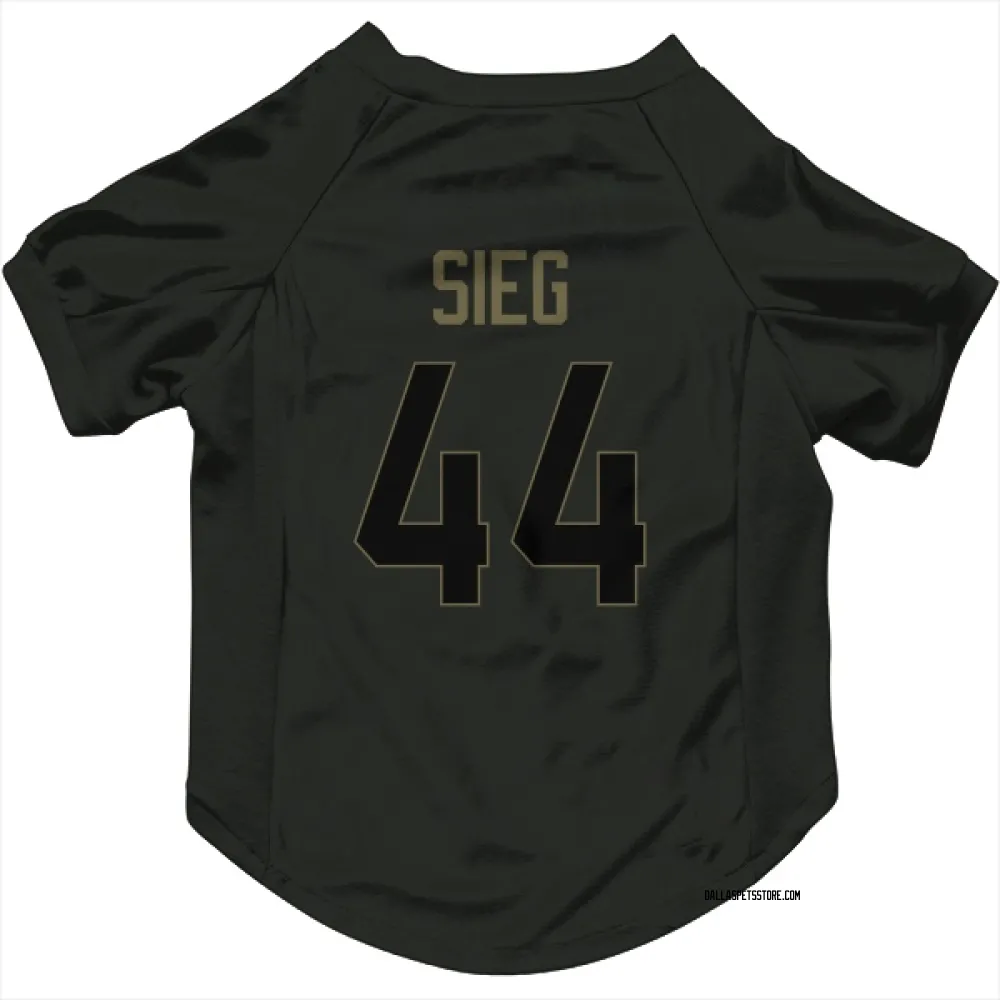 Dallas Cowboys Trent Sieg Black Service Pet Jersey for Dog & Cat