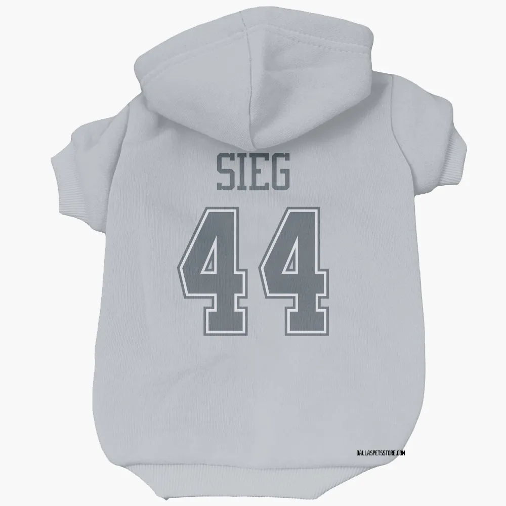 Dallas Cowboys Trent Sieg Gray Pet Hoodie for Dog & Cat