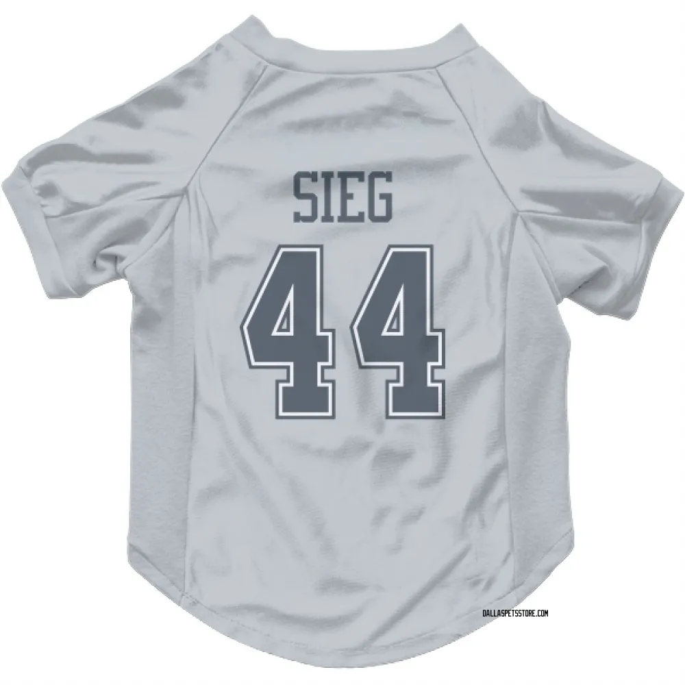 Dallas Cowboys Trent Sieg Gray Pet Jersey for Dog & Cat