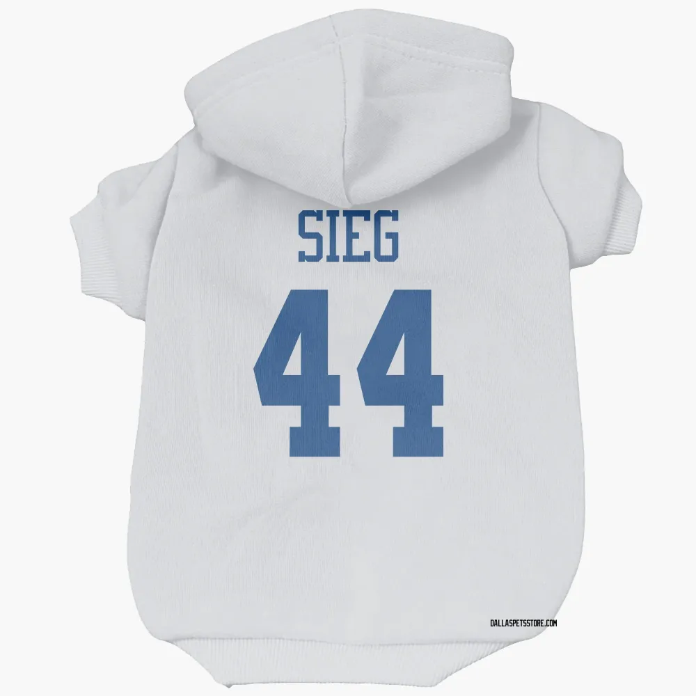 Dallas Cowboys Trent Sieg White Pet Hoodie for Dog & Cat