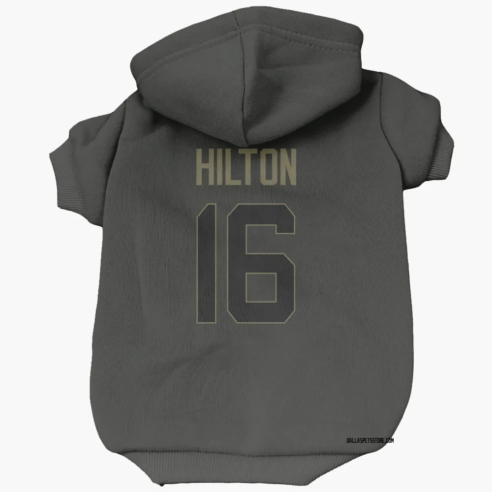 Dallas Cowboys T.Y. Hilton Black Service Pet Hoodie for Dog & Cat