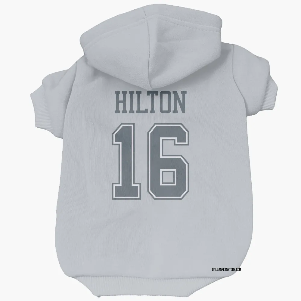 Dallas Cowboys T.Y. Hilton Gray Pet Hoodie for Dog & Cat