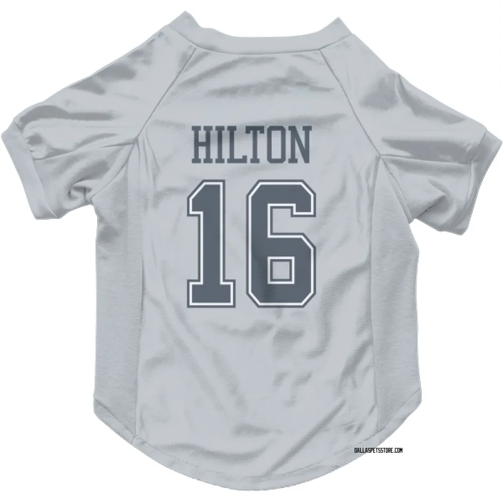 Dallas Cowboys T.Y. Hilton Gray Pet Jersey for Dog & Cat