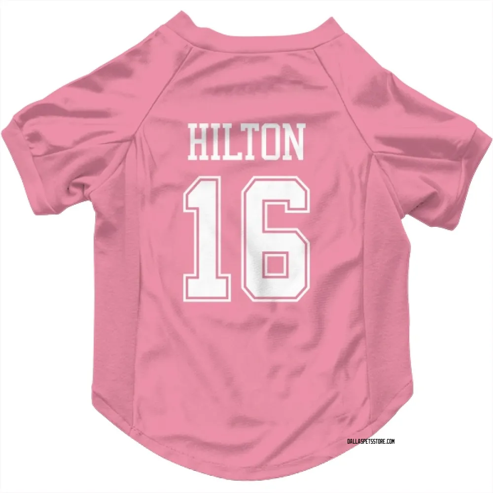 Dallas Cowboys T.Y. Hilton Pink Pet Jersey for Dog & Cat