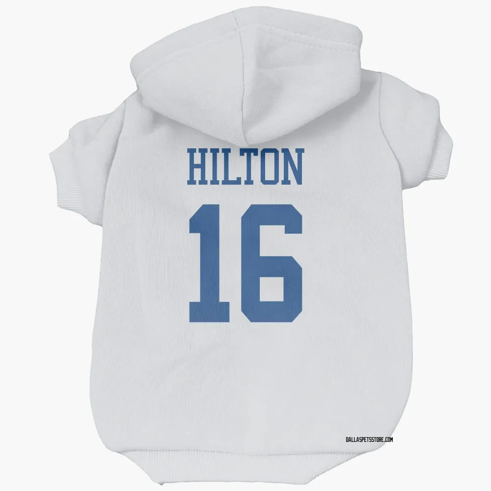 Dallas Cowboys T.Y. Hilton White Pet Hoodie for Dog & Cat