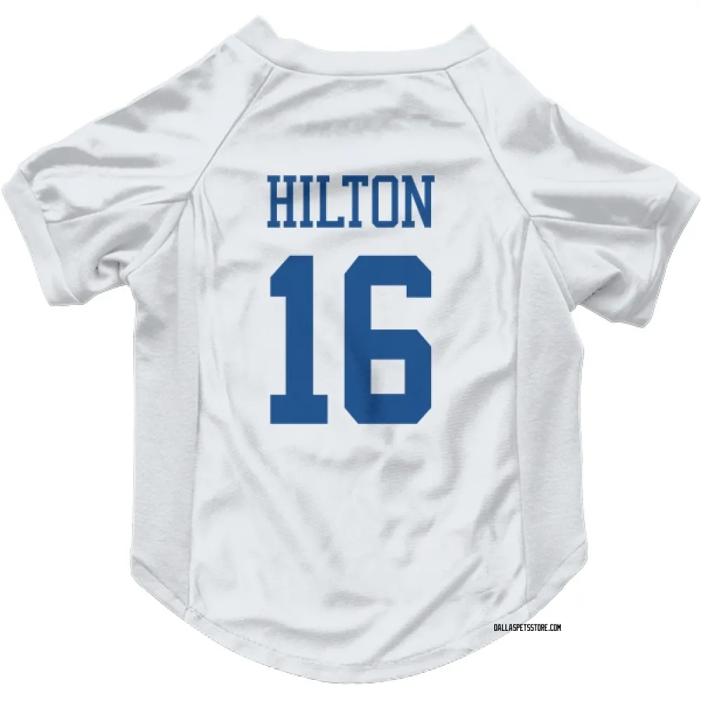 Dallas Cowboys T.Y. Hilton White Pet Jersey for Dog & Cat
