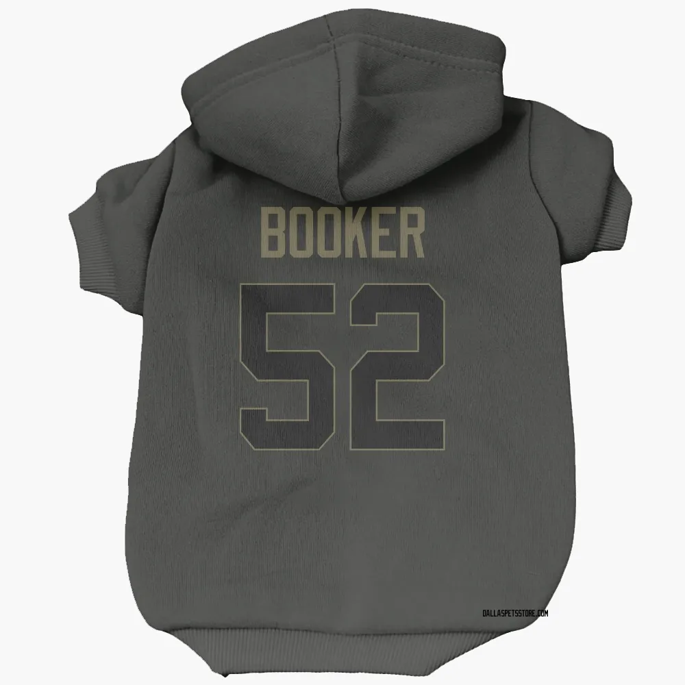 Dallas Cowboys Tyler Booker Black Service Pet Hoodie for Dog & Cat