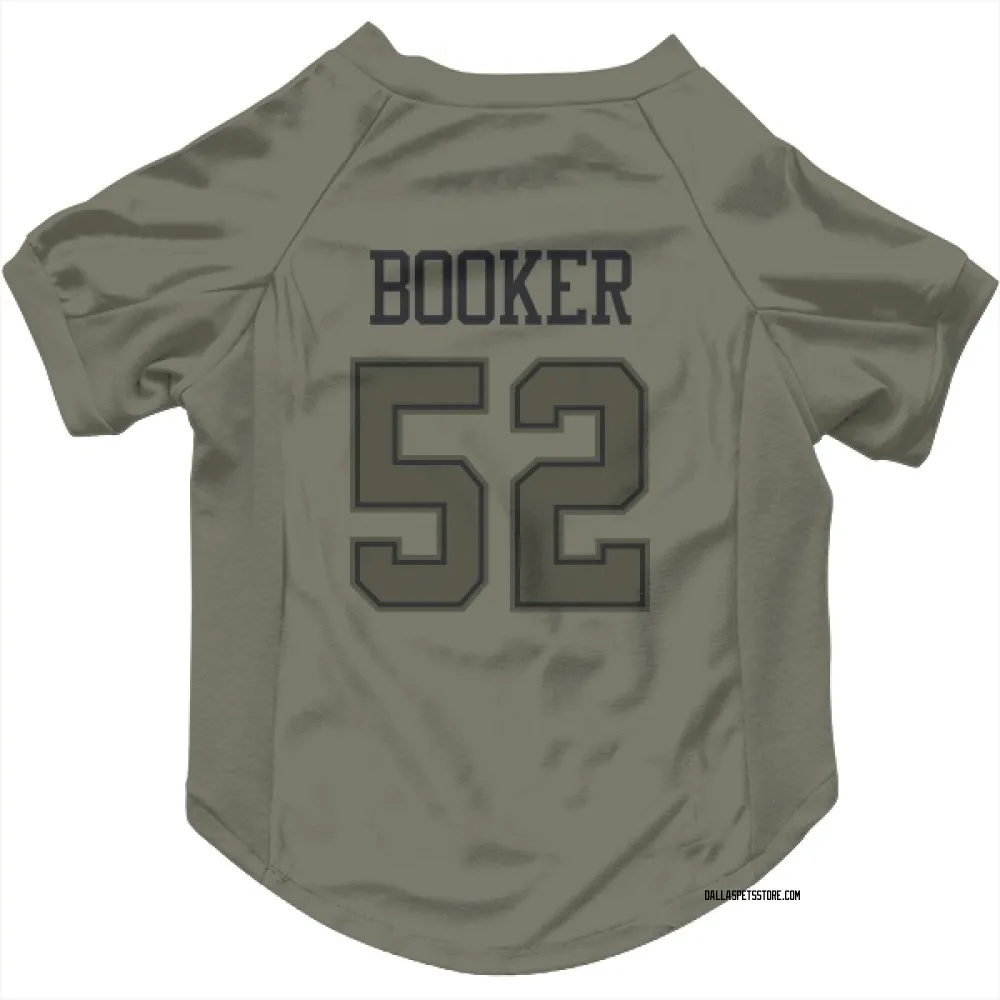 Dallas Cowboys Tyler Booker Olive Pet Jersey for Dog & Cat