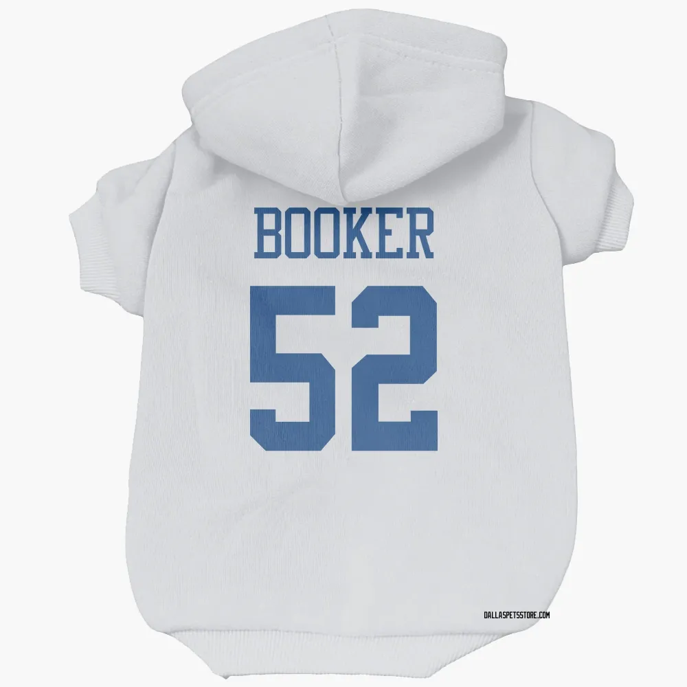 Dallas Cowboys Tyler Booker White Pet Hoodie for Dog & Cat