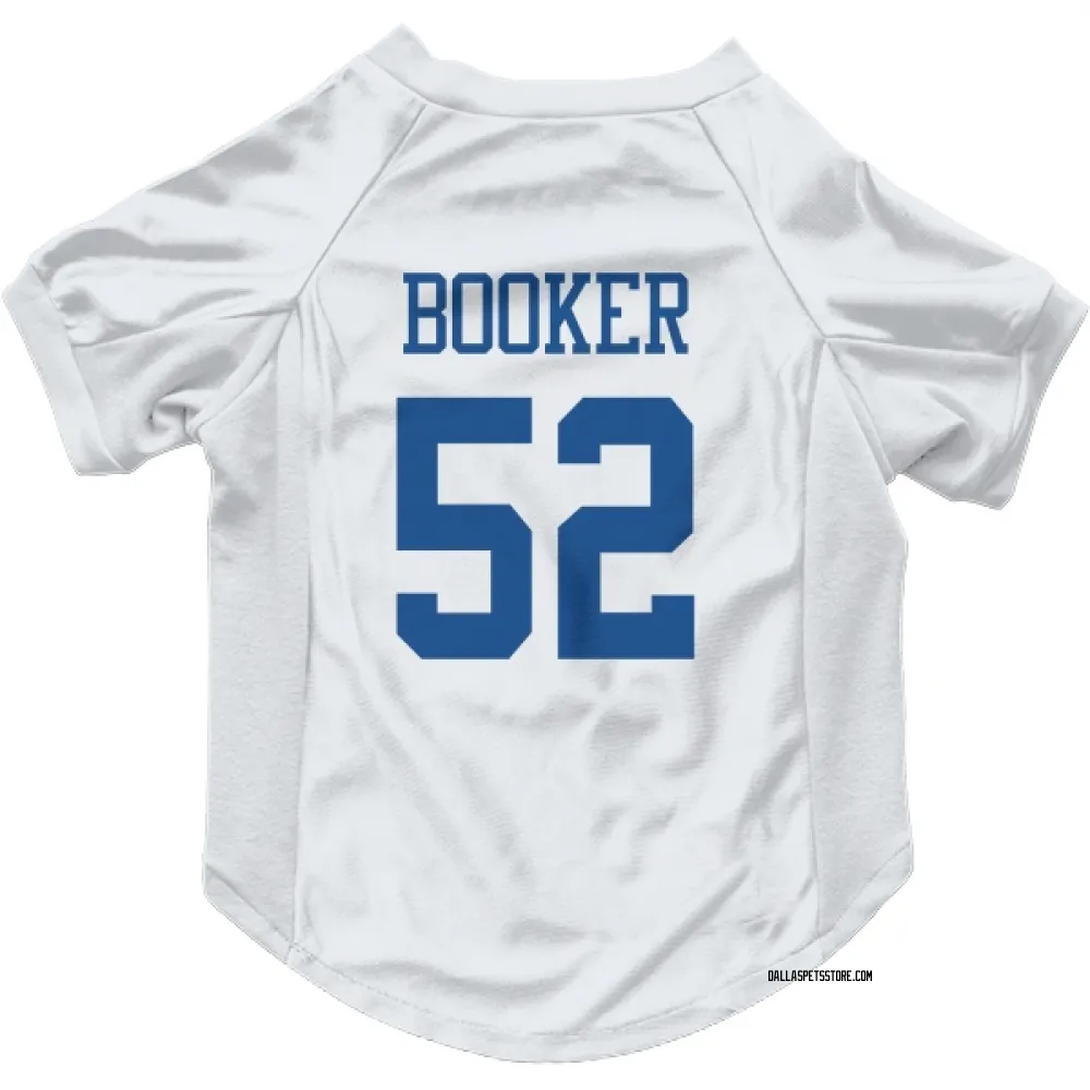 Dallas Cowboys Tyler Booker White Pet Jersey for Dog & Cat